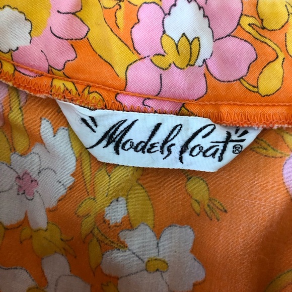 Vintage 1960’s Flower Power Models Coat House Coat - Picture 10 of 10